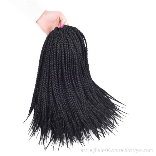 Goddess Ombre Short Single Hair Box Braids Extensions Crochet Synthetic Hair Extension